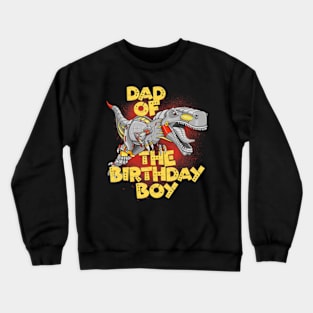 Dad Birthday Boy Dinosaur Robot Cyborg T-Rex Matching Crewneck Sweatshirt